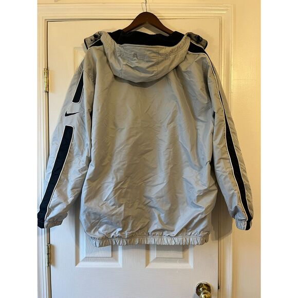 VTG 00s Nike Striped Big Swoosh Softshell Jacket Size Large Fleece Lined SZ XL - Picture 5 of 8